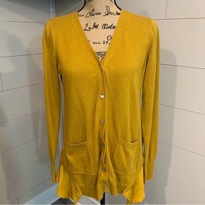 Logo by Lori Goldstein Legacy X Cashmere Blend Cardigan A369084 Golden Mustard